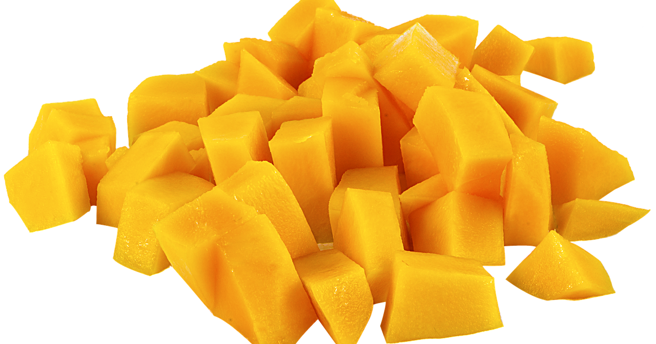 Наиболее распространенный вариант - манго кубиками