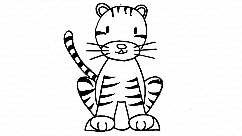 Как нарисовать маленького тигра