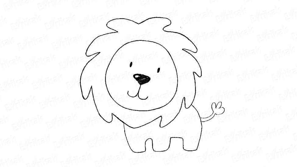 Как нарисовать маленького львенка