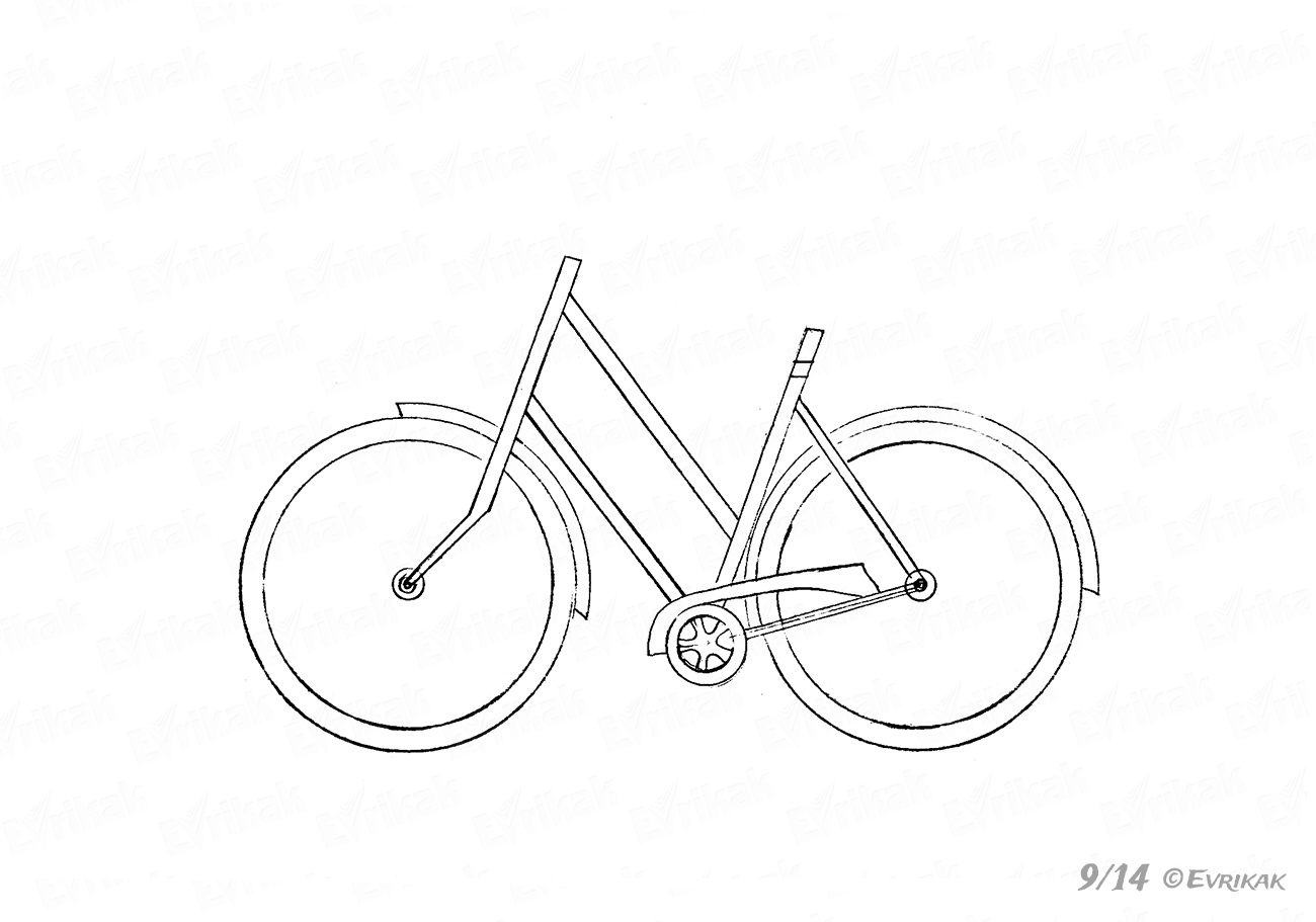 рисуем раму велосипеда