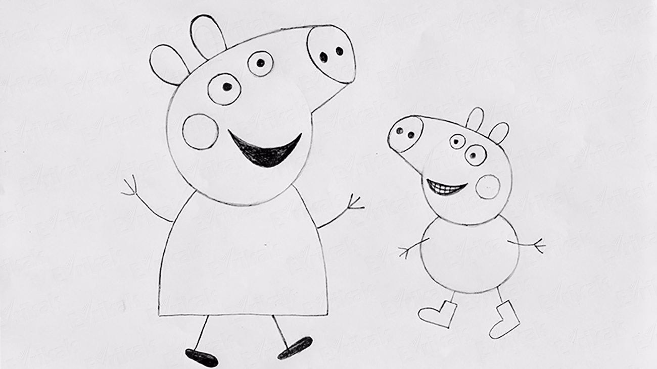 Как поэтапно нарисовать свинку Пеппу