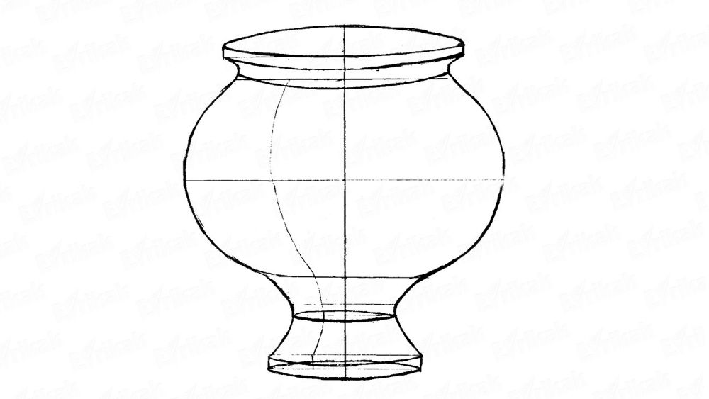 Как карандашом нарисовать вазу для цветов