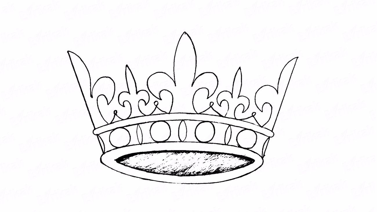 Как научиться рисовать корону поэтапно карандашом