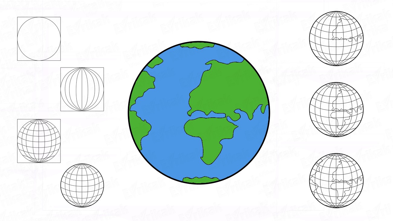 Как нарисовать планету Земля поэтапно