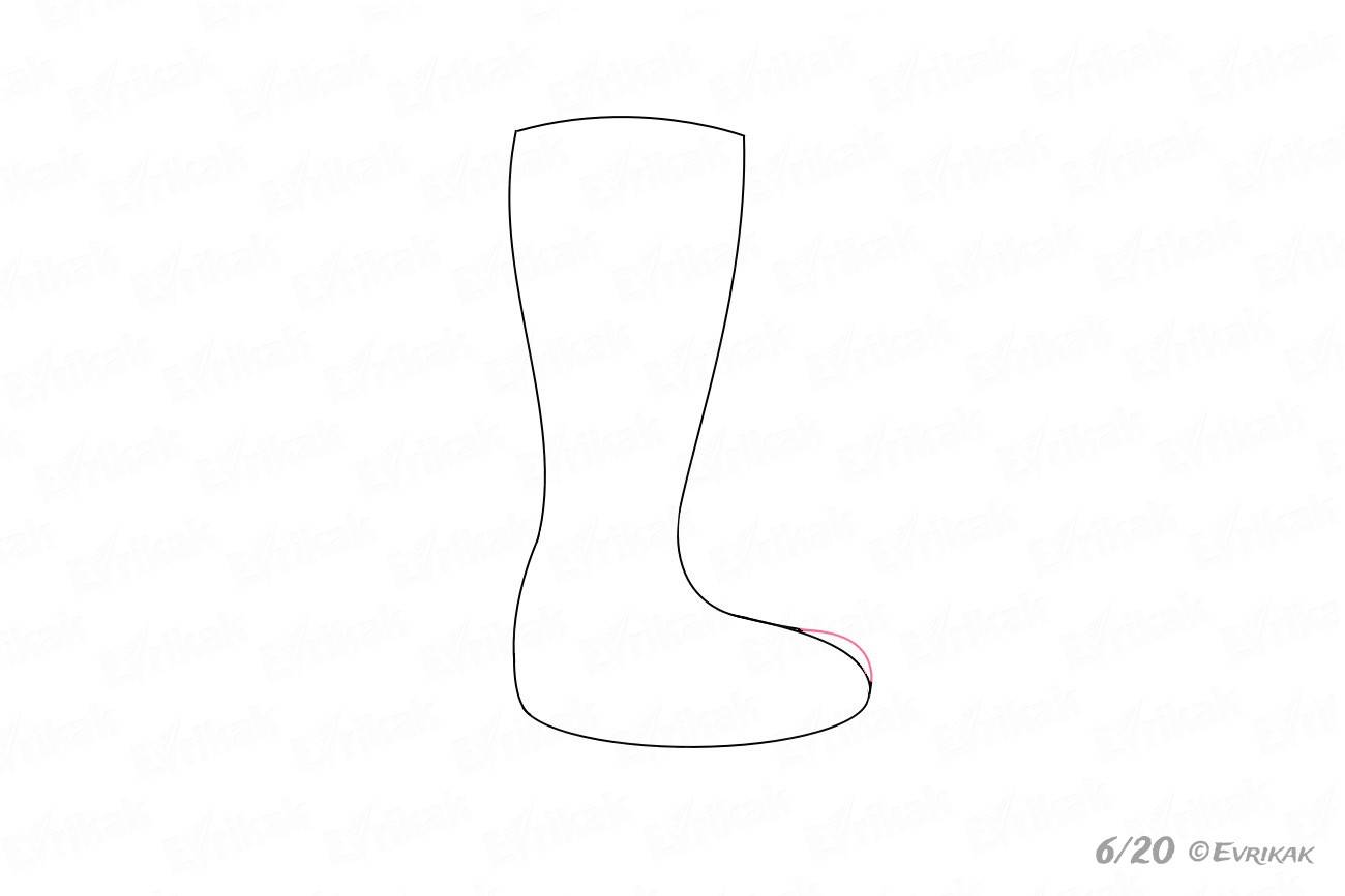 Поправляем форму носка сапога