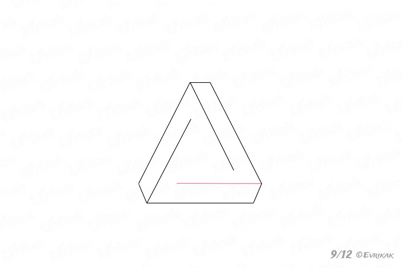 Линии 3D треугольника