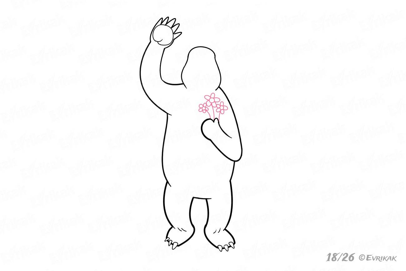Цветы у медведя