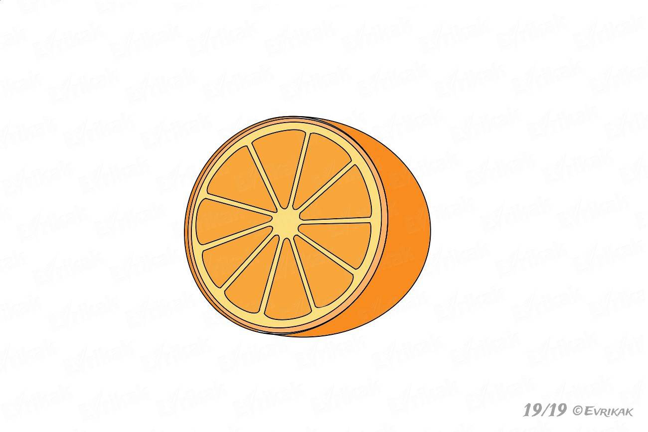Раскрашиваем апельсин