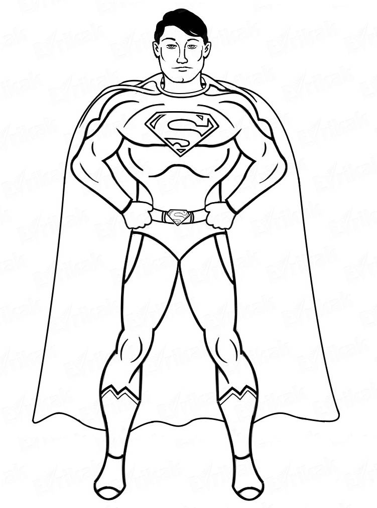 Раскраска Супермен
