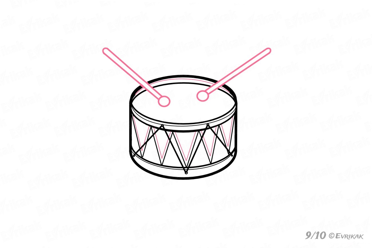 Как нарисовать барабан