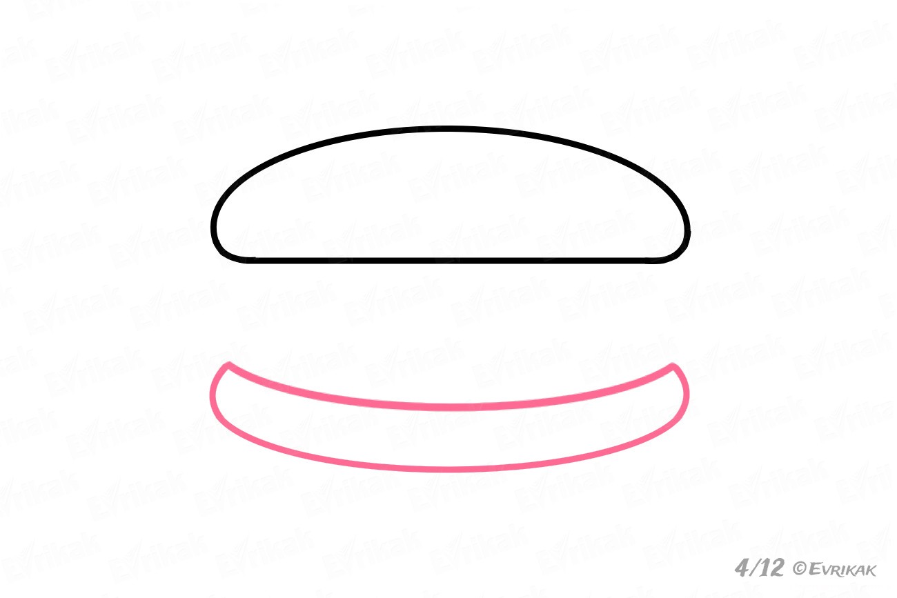 Как поэтапно нарисовать гамбургер