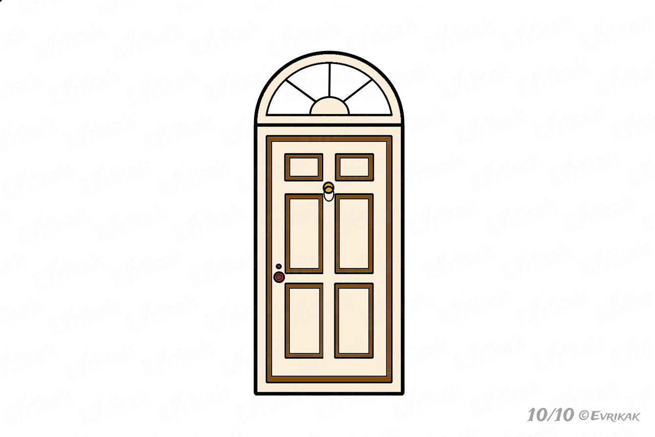 Как нарисовать дверь шаг за шагом