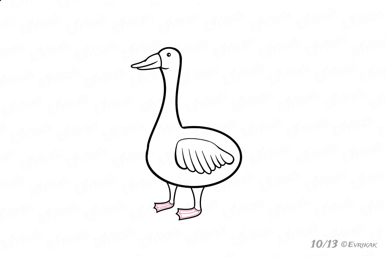 Как нарисовать гуся