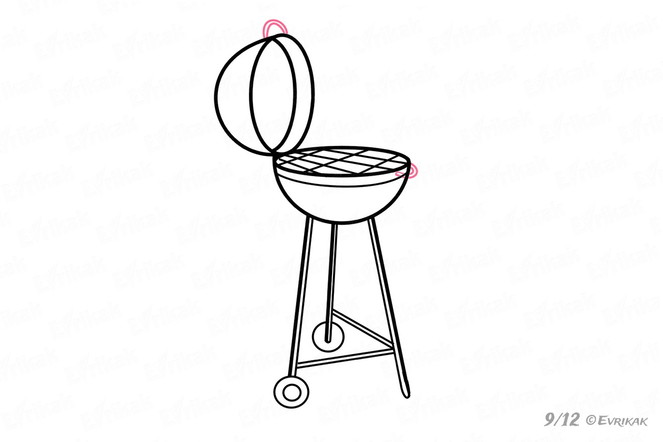Как нарисовать мангал для барбекю
