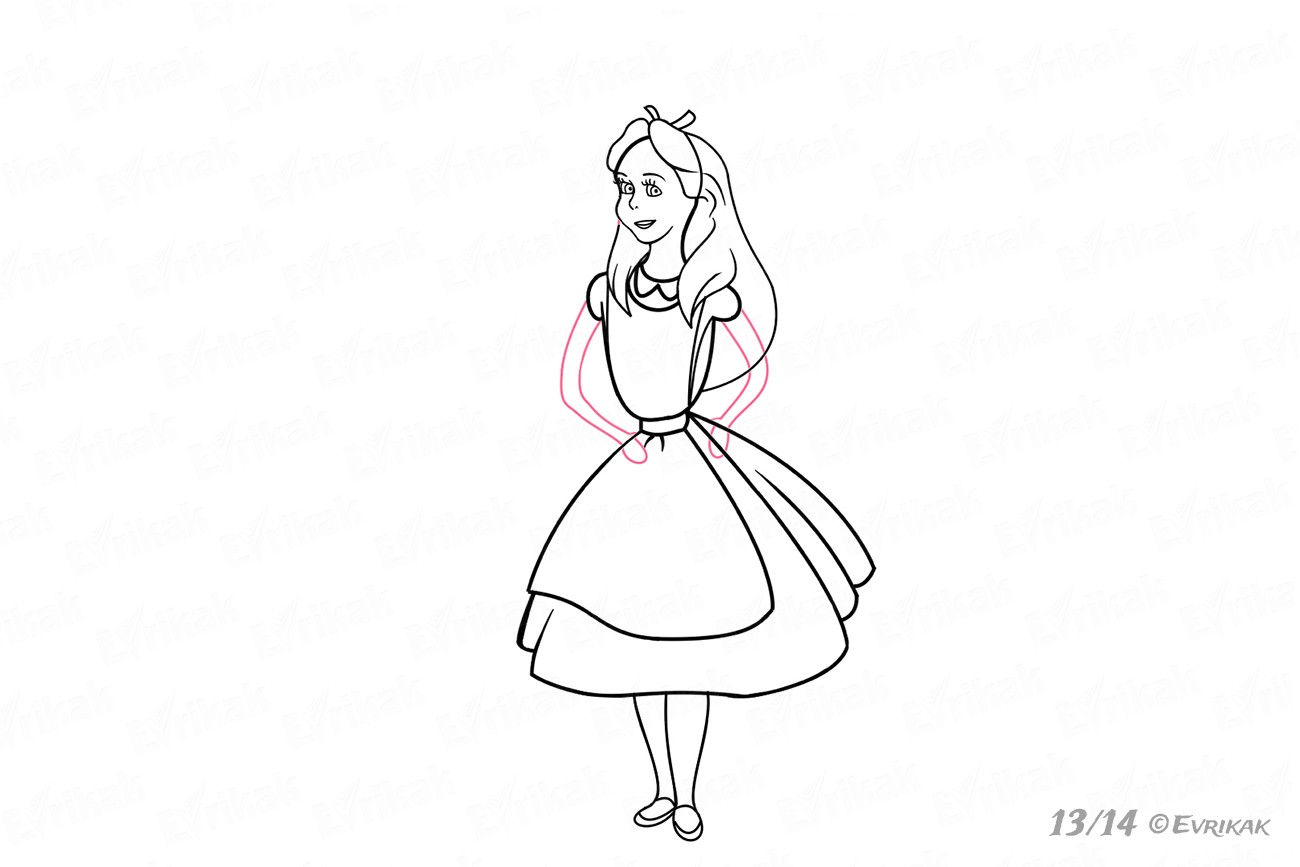 Как нарисовать Алису из мультика
