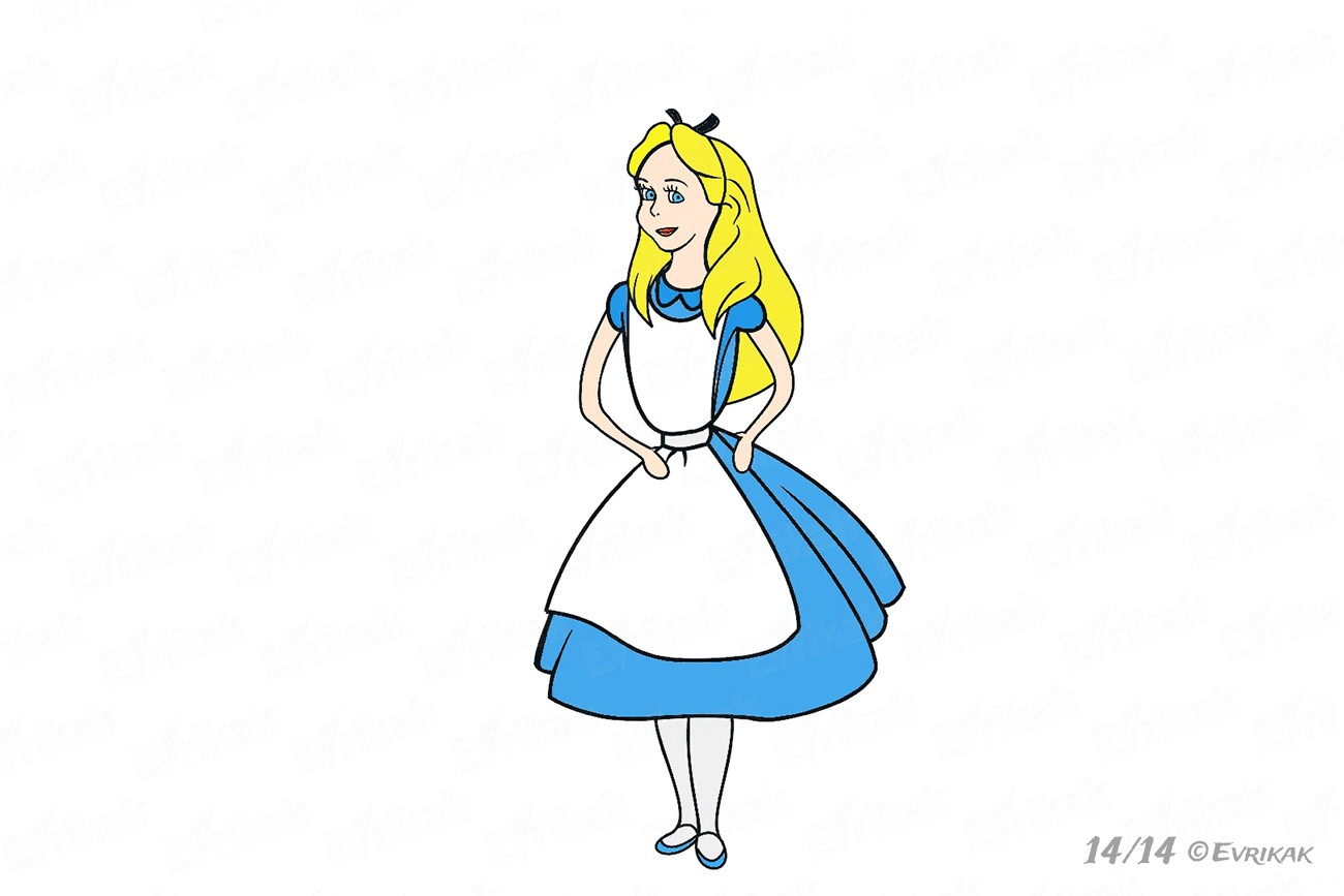 Как нарисовать Алису из мультика