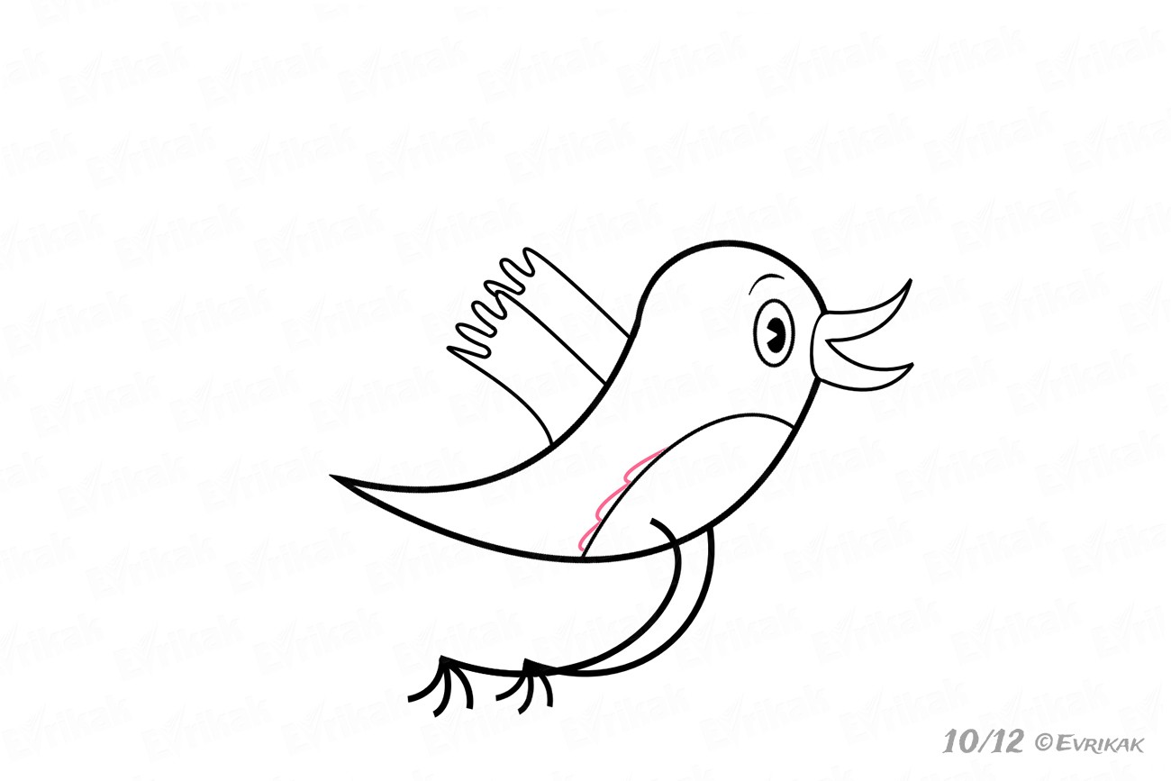 Как нарисовать птичку шилоклювку