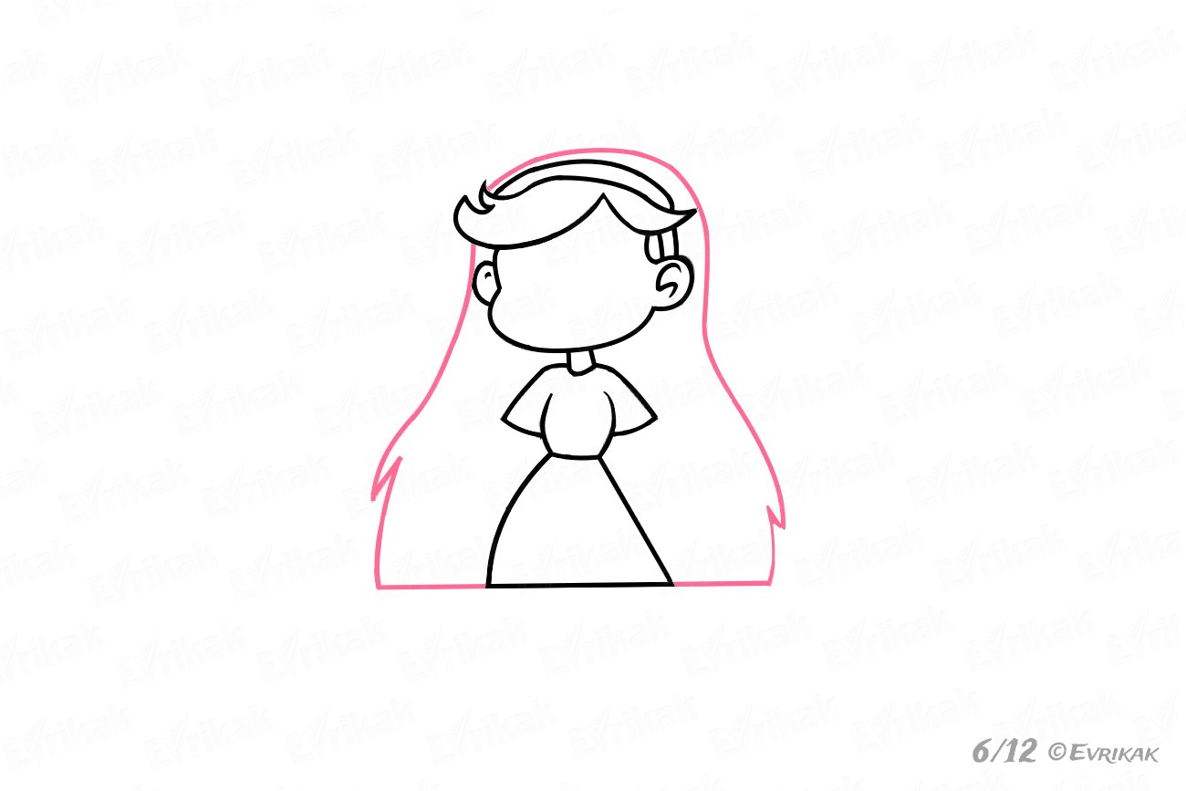 Как рисовать волосы принцессы