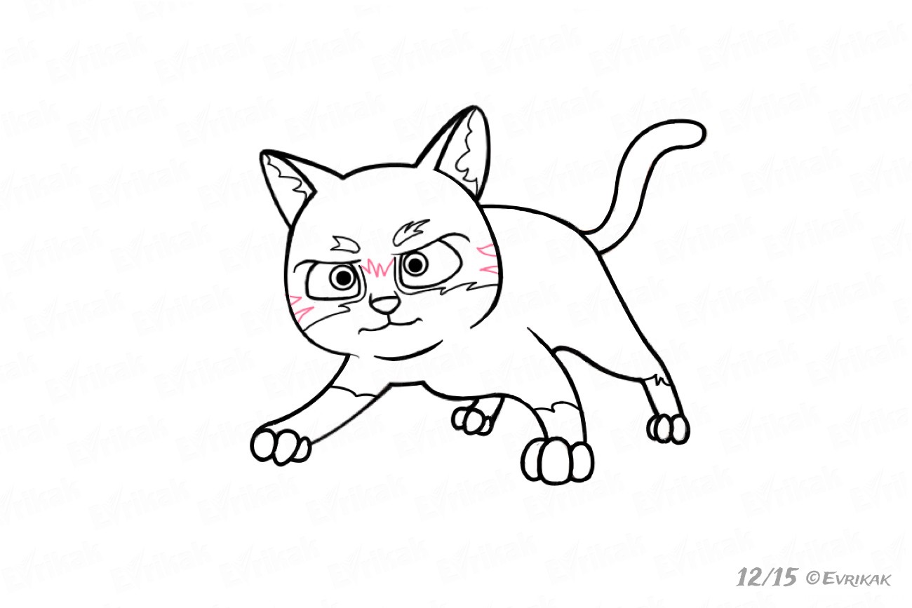 как нарисовать кот грома