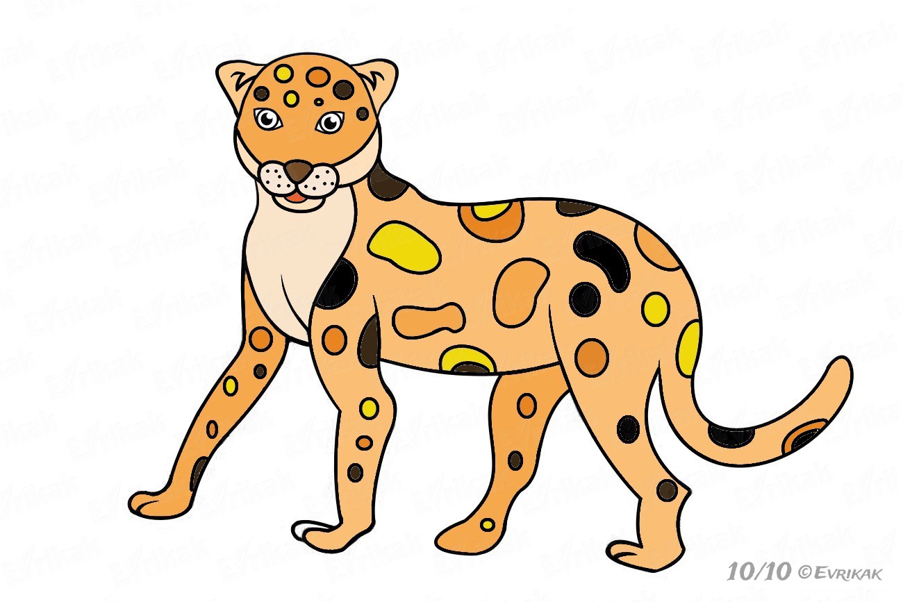 раскраска леопарда