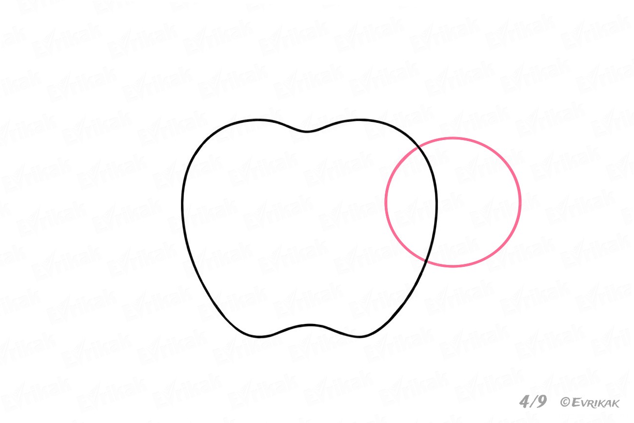 как нарисовать надкус apple