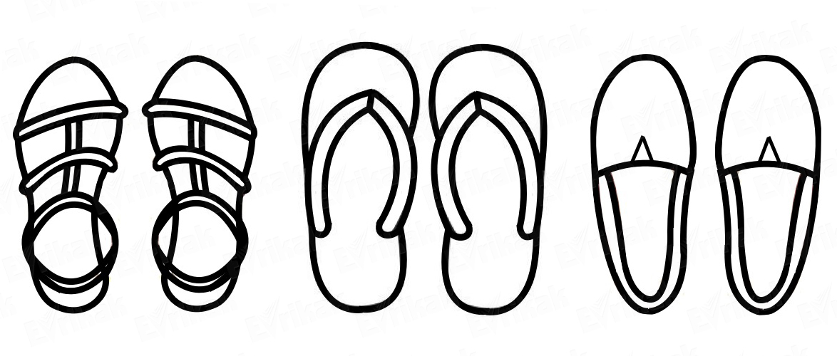 Раскраска «Летняя обувь»