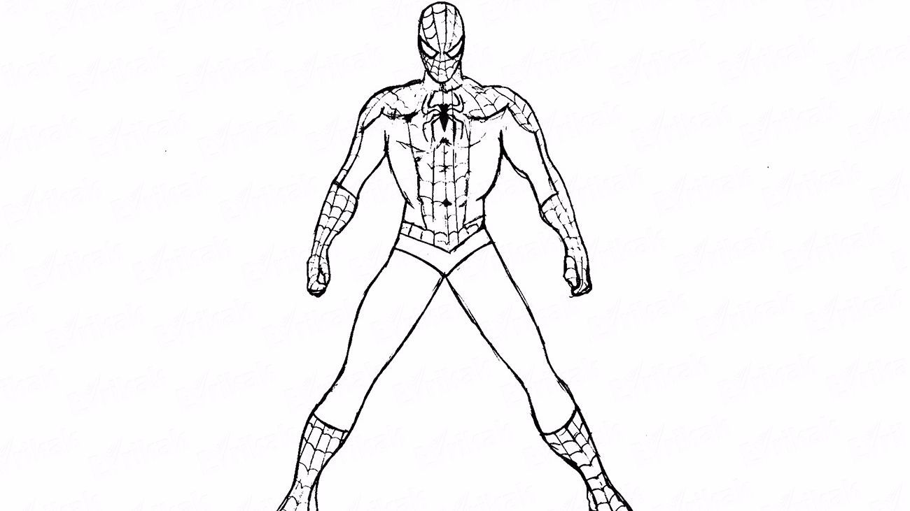 Как нарисовать человека-паука карандашом