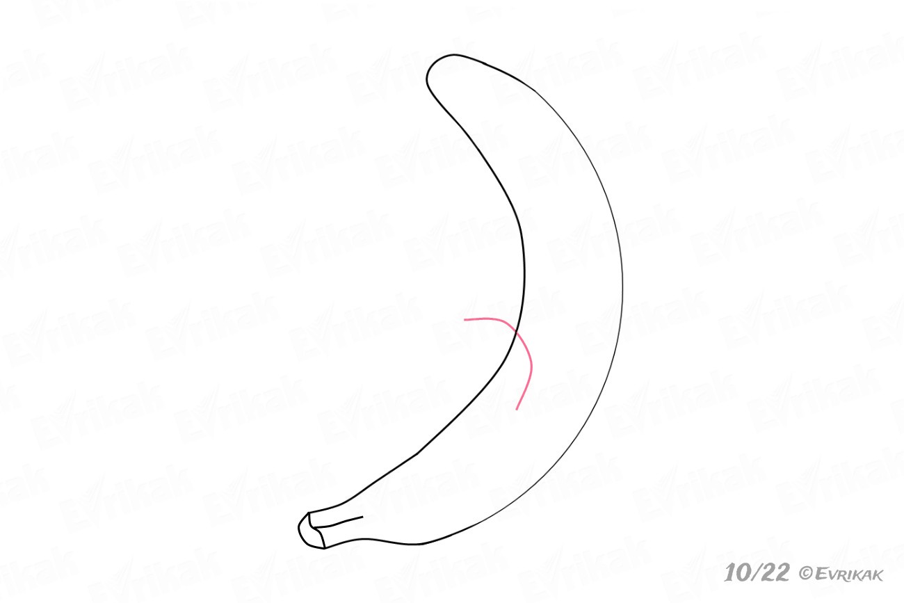 Поэтапное рисование банана