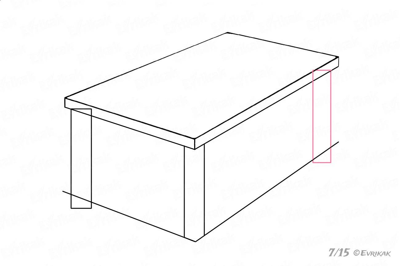 Как нарисовать стол легко
