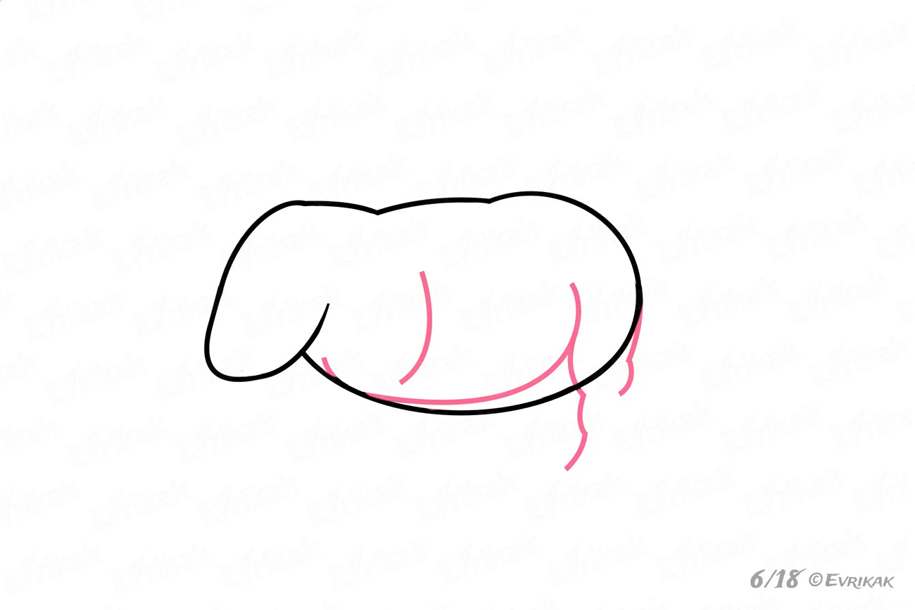 Нарисовать носорога поэтапно для детей