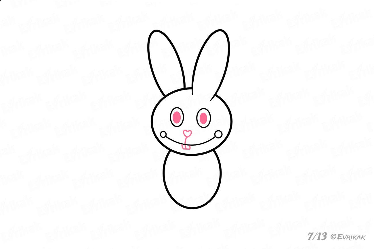 Нарисовать простого зайца
