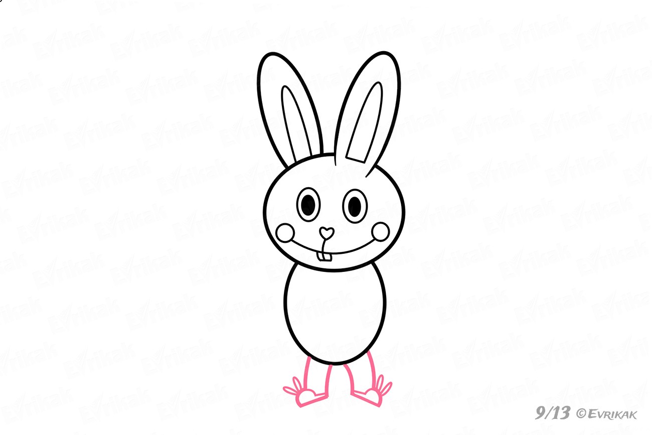 Рисунок зайца карандашом легко