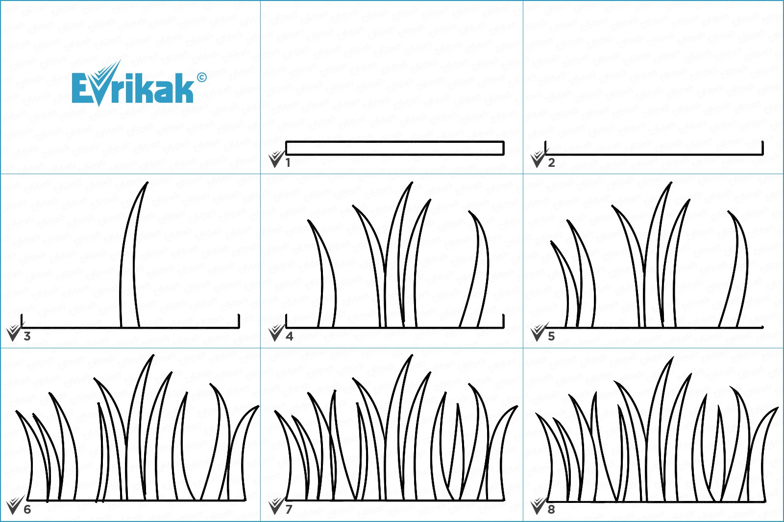 Как нарисовать траву