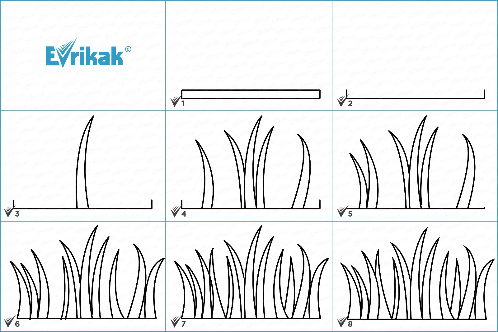 Как рисовать траву поэтапно