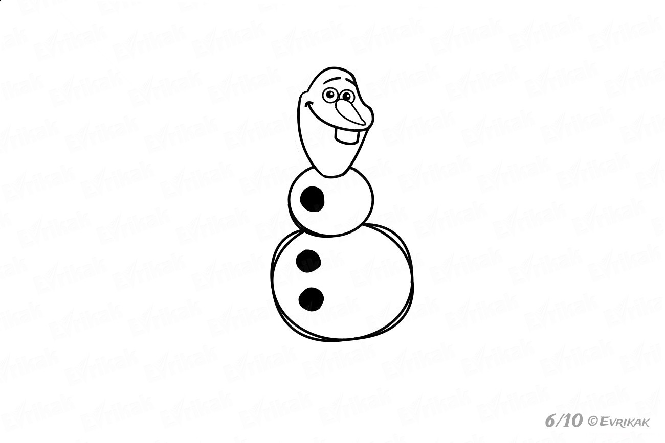 Снеговик нарисовать мордушку