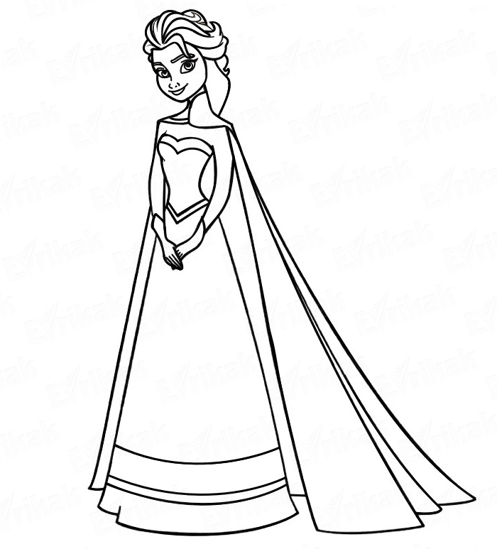 Раскраска «Принцесса Эльза»