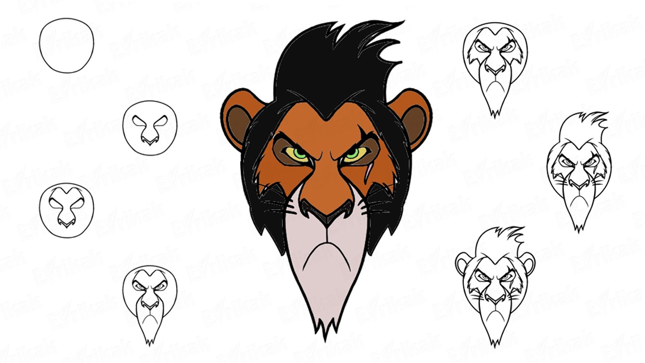 Рисунок шрама из короля Льва