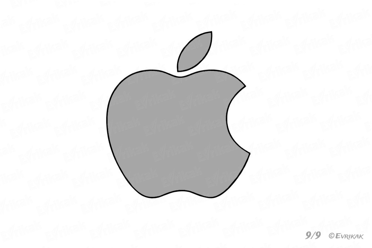 Трафарет логотипа Apple