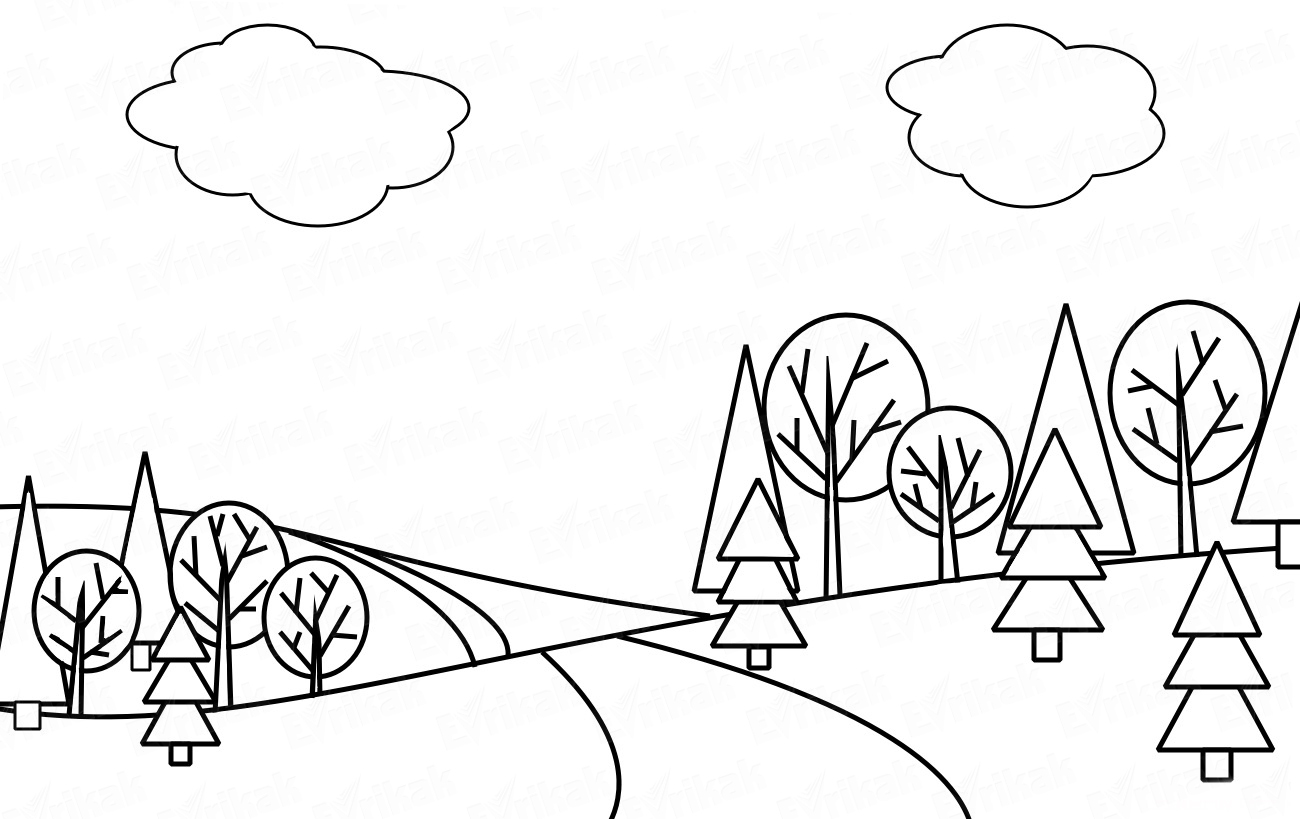 Как нарисовать лес поэтапно