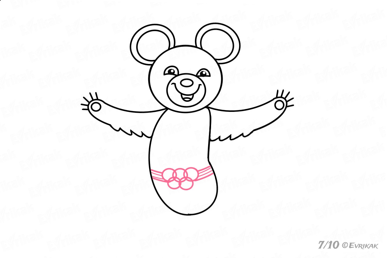 Олимпийский медведь раскраска